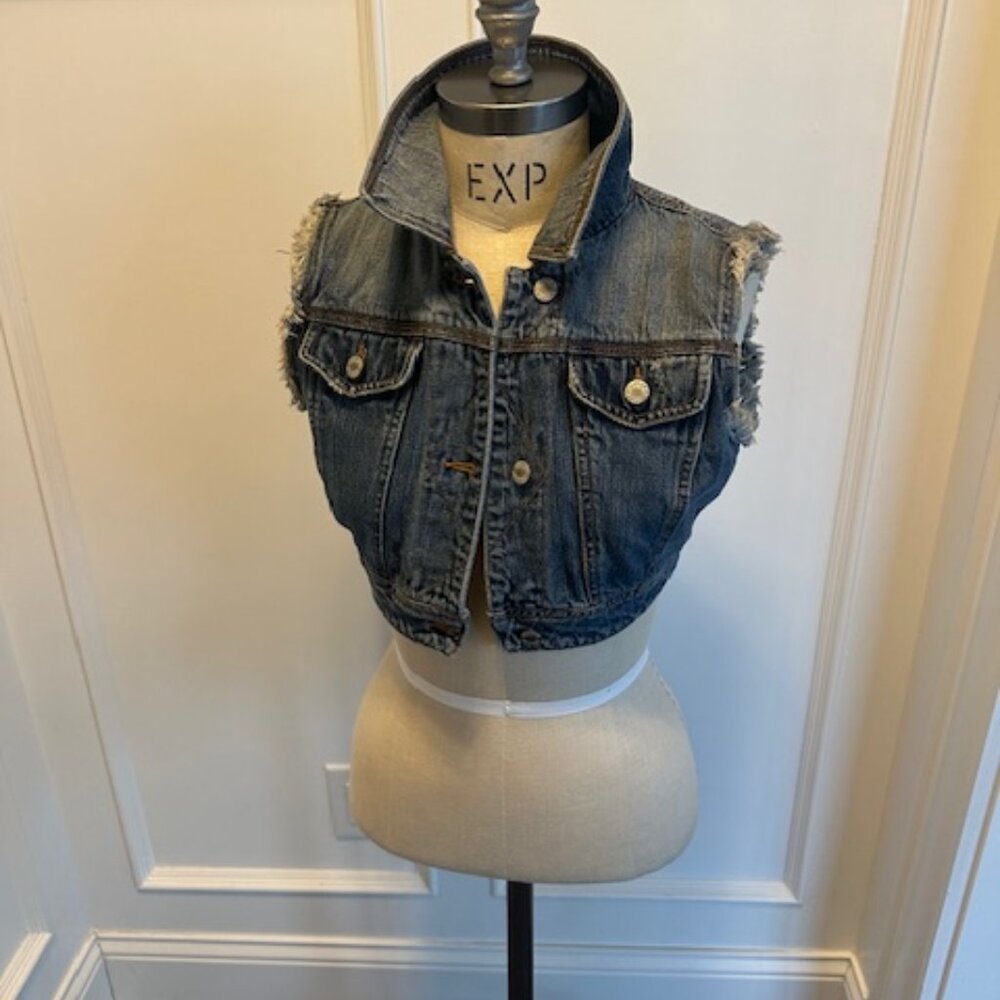 Hippie Denim Crop Vest